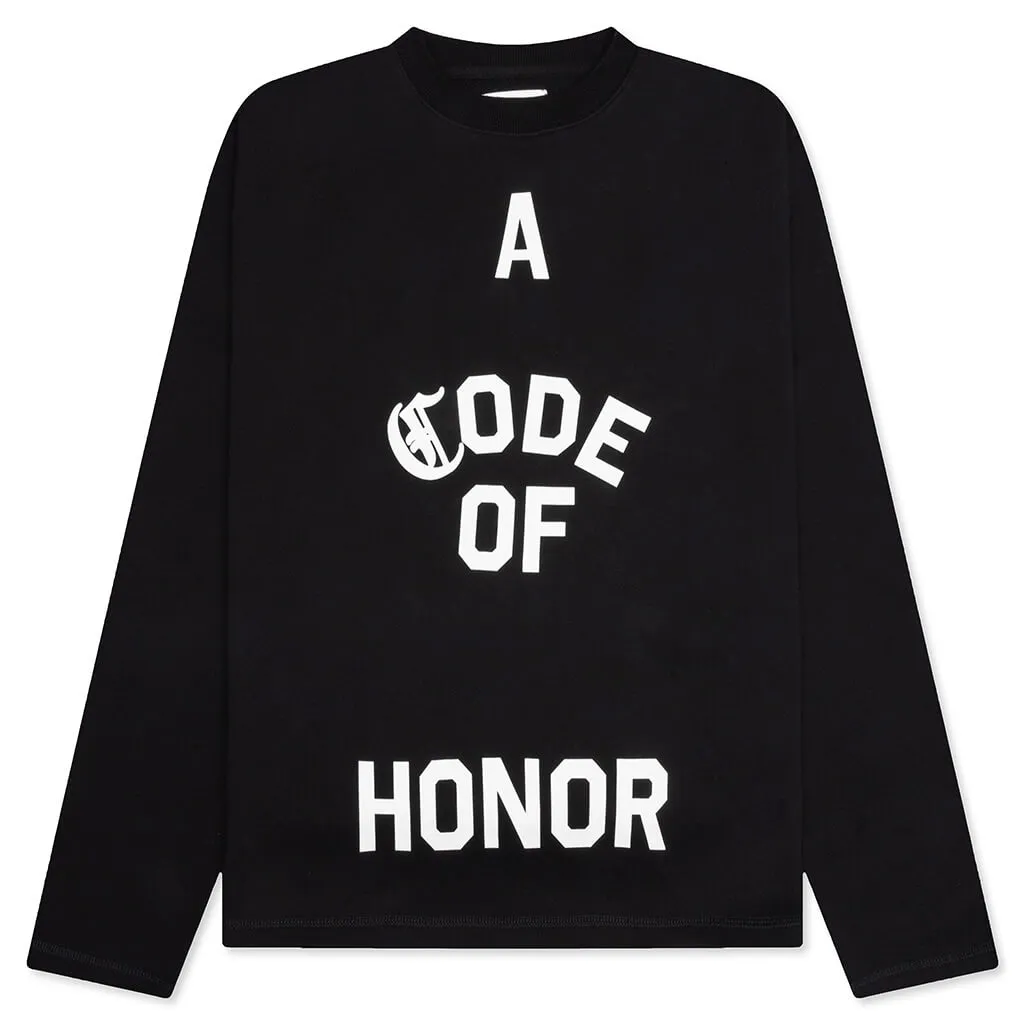 Honor The Gift Honor Code Crewneck - Black