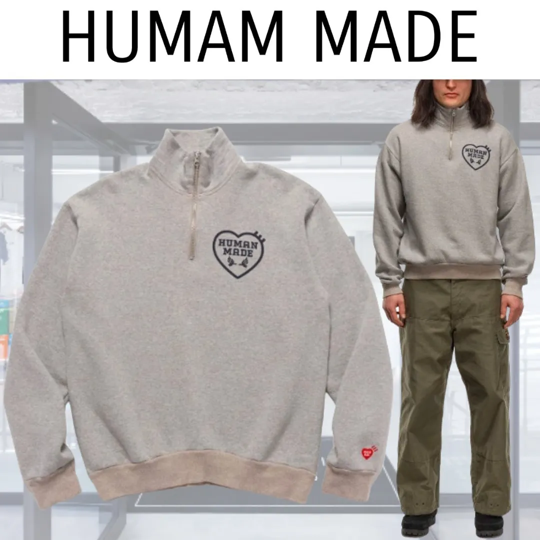 HUMAN MADE  |Heart Unisex Street Style Long Sleeves Plain Cotton