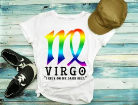 I Rely On My Damn Self | Virgo T-Shirts , Virgo Birthday, Zodiac Sign Virgo Constellation Design