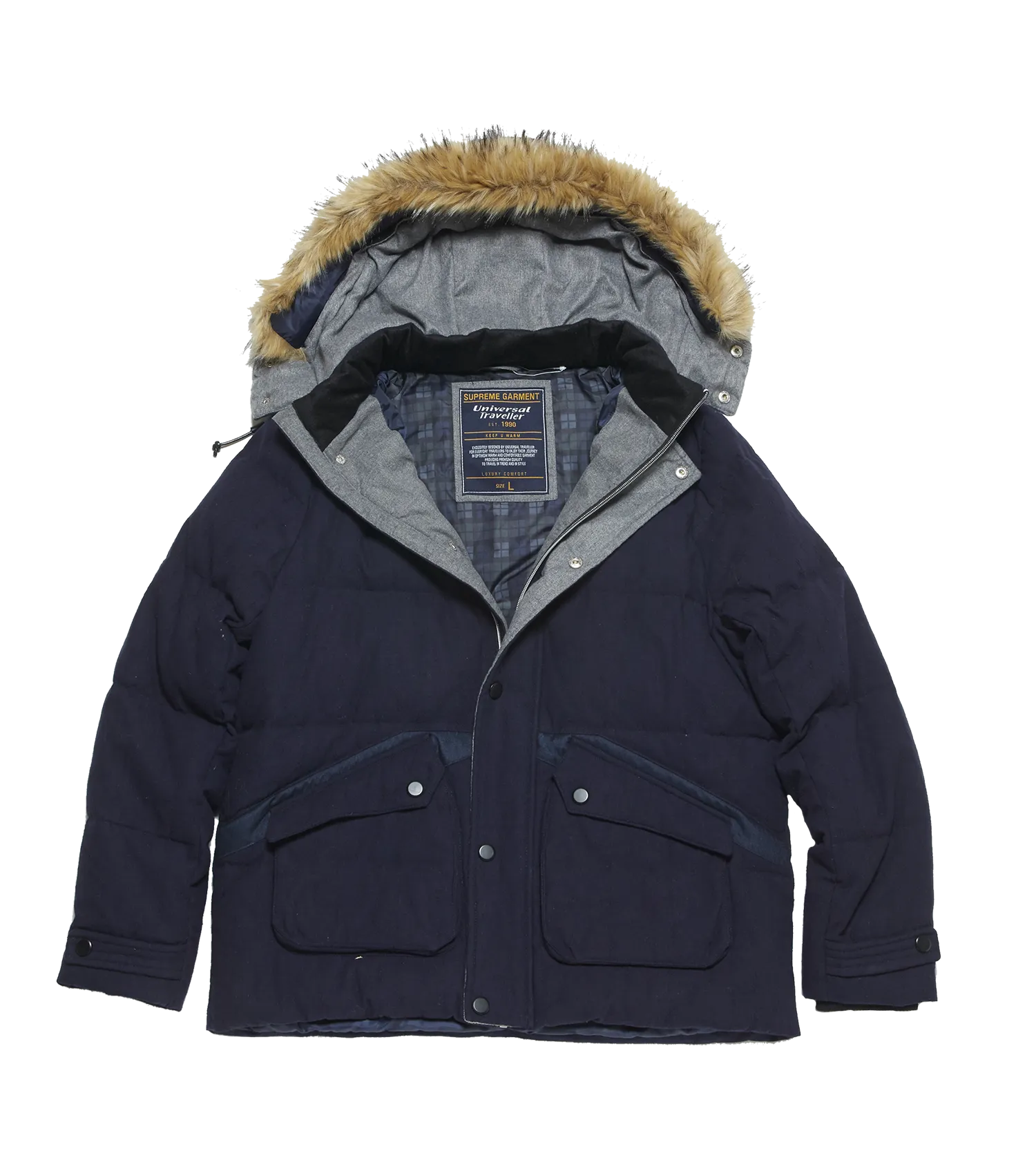 Jacquard Demin Down Jacket