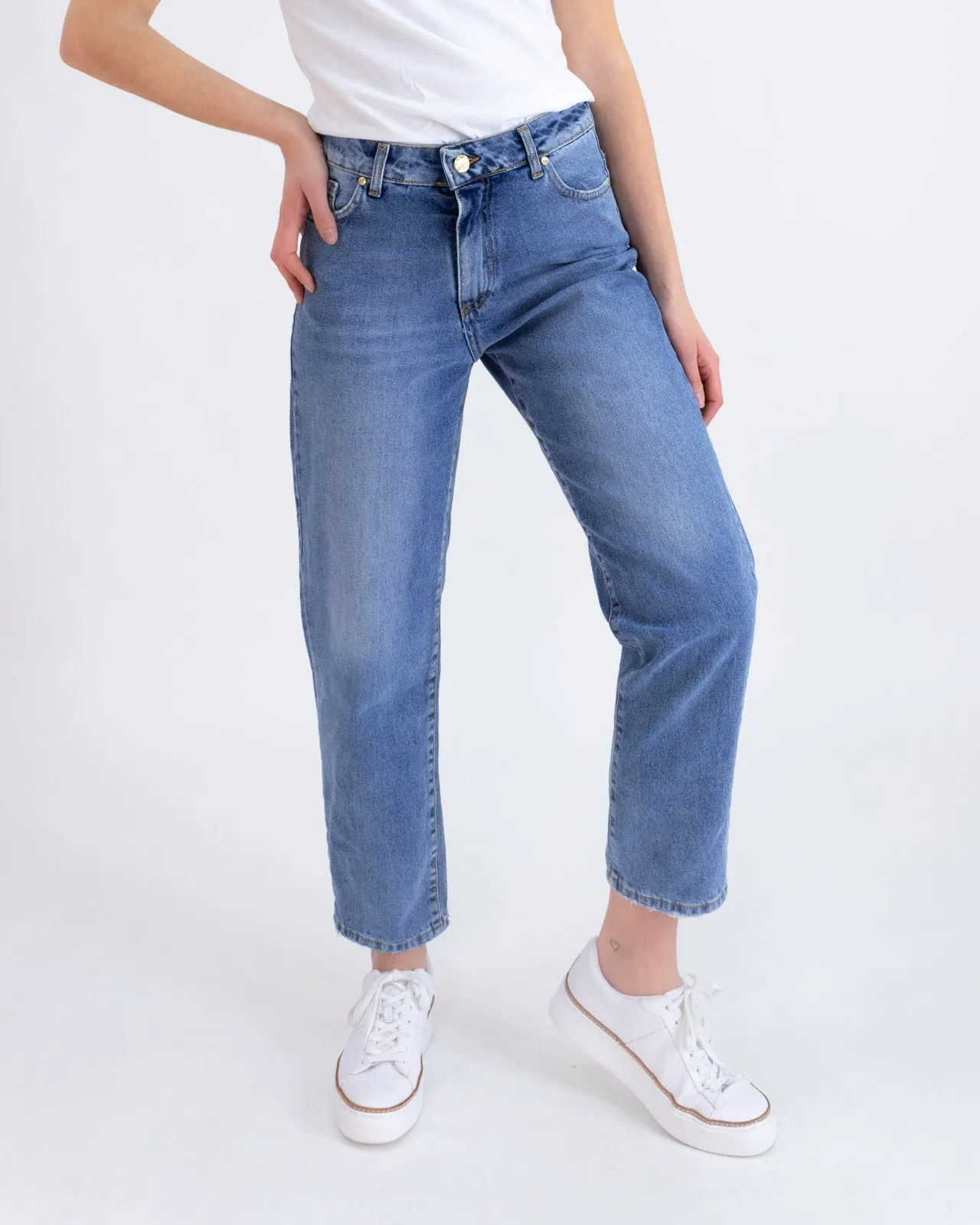 Jeans vita alta straight