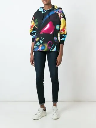 Jeremy Scott  |Heart Tropical Patterns Street Style Long Sleeves Cotton