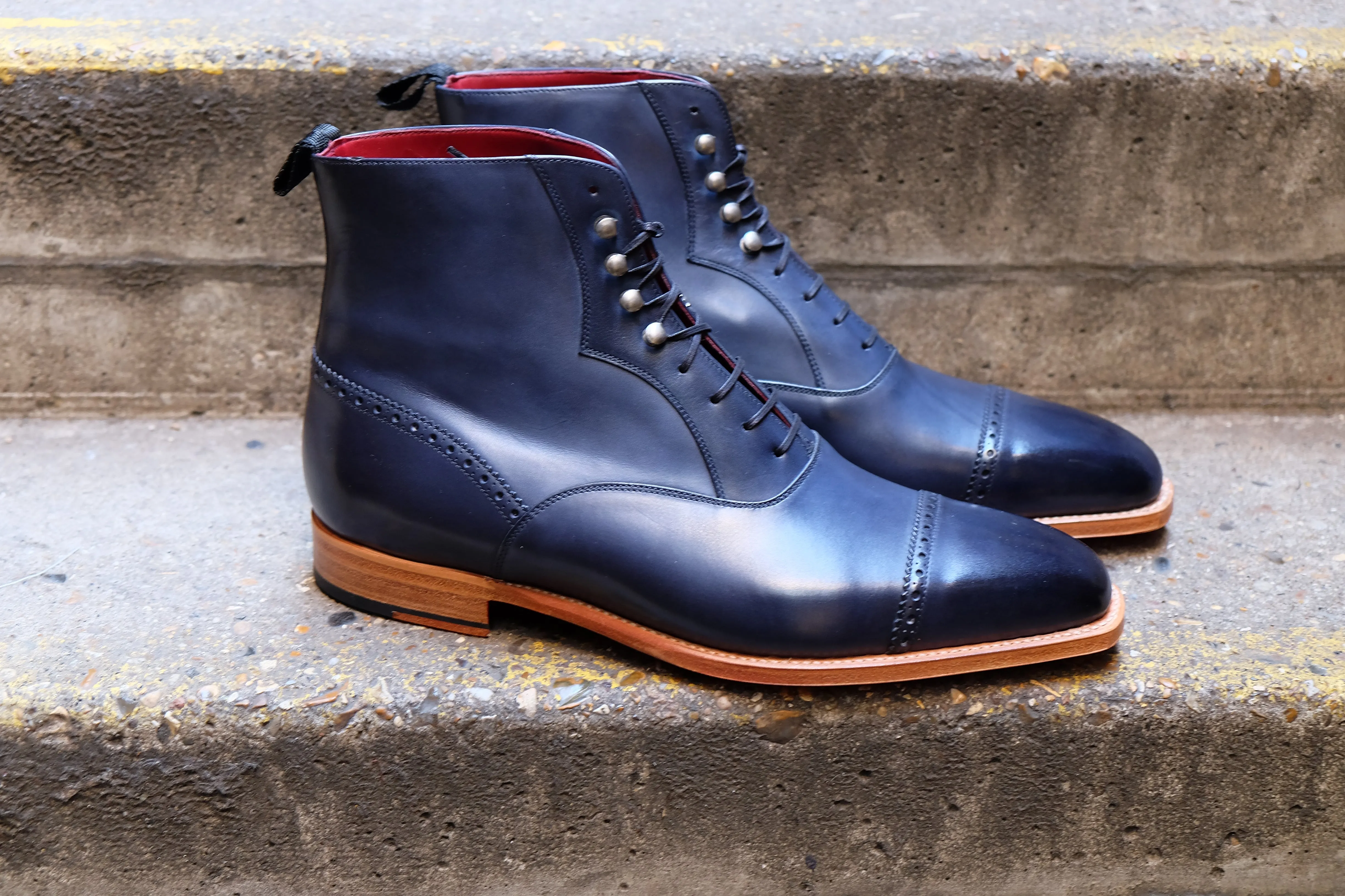 Jimmy - MTO - Navy Calf - MGF Last - Natural Single Leather Sole