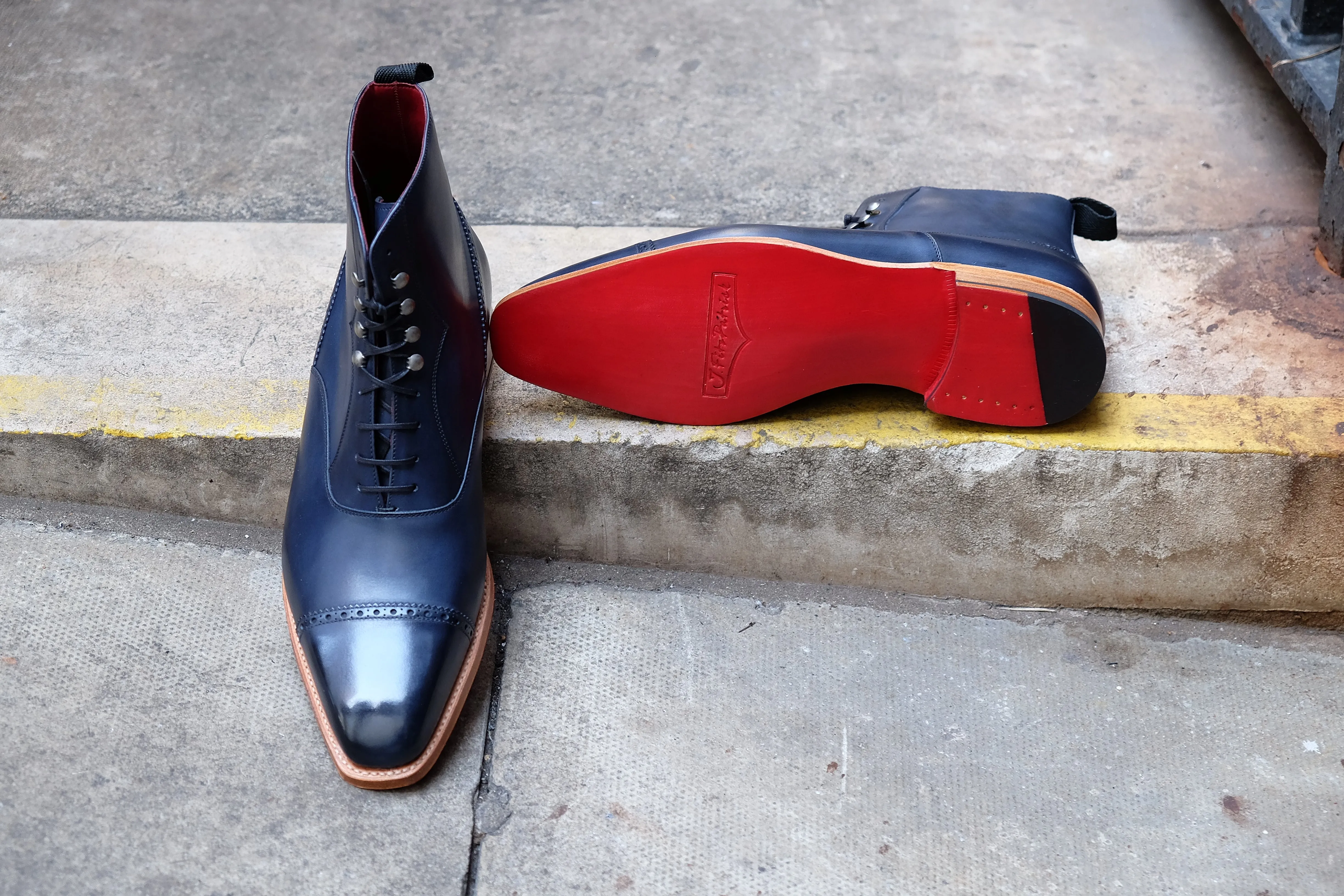 Jimmy - MTO - Navy Calf - MGF Last - Natural Single Leather Sole