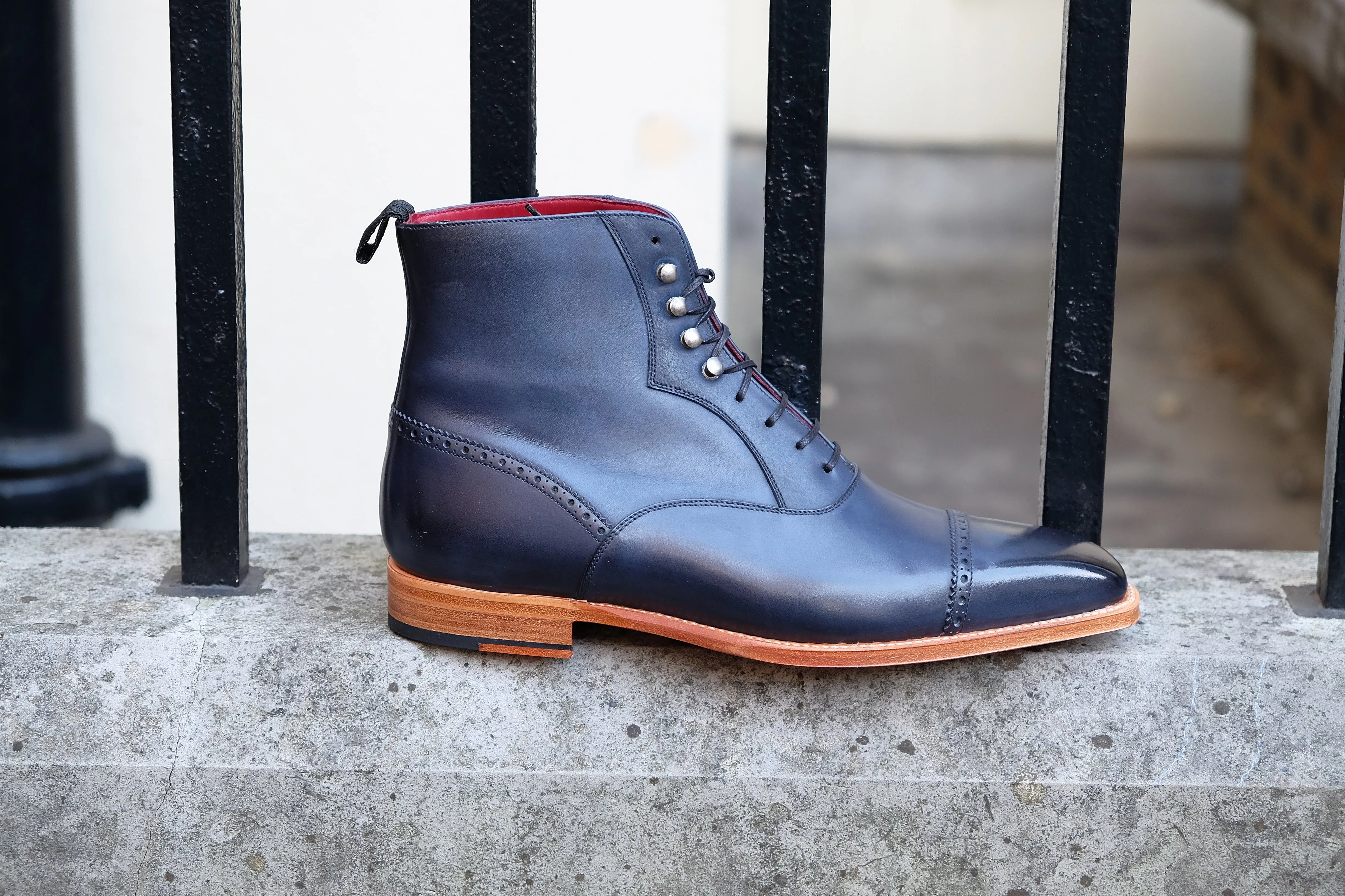 Jimmy - MTO - Navy Calf - MGF Last - Natural Single Leather Sole