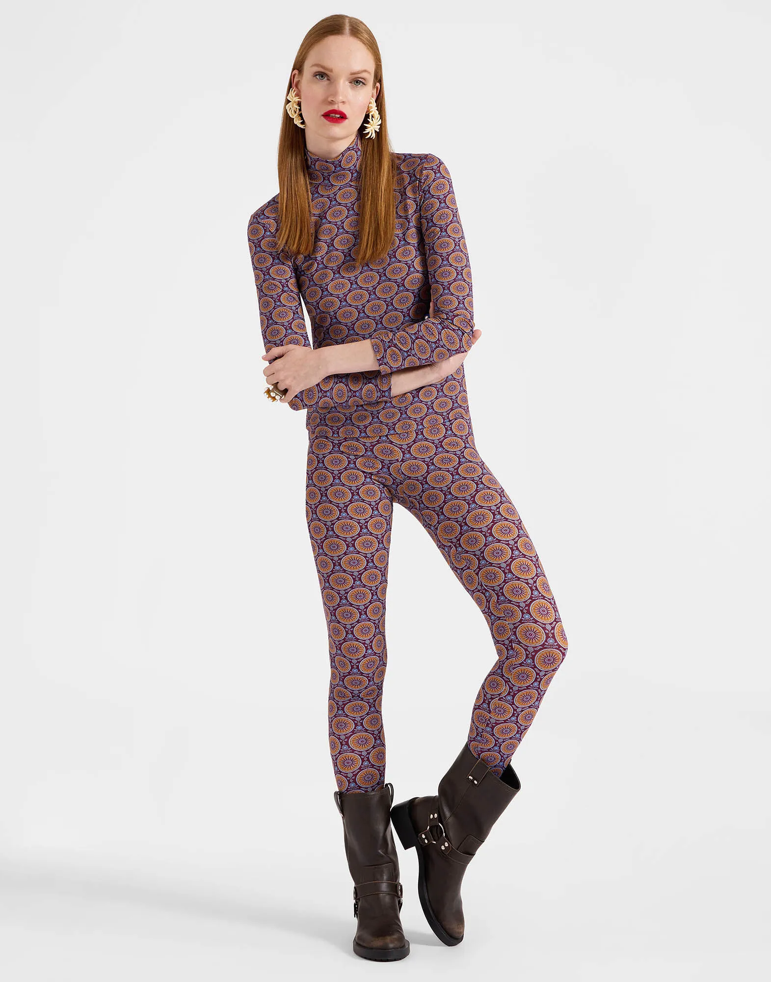 Leggings in Sovereign Mini Purple for Women | La DoubleJ