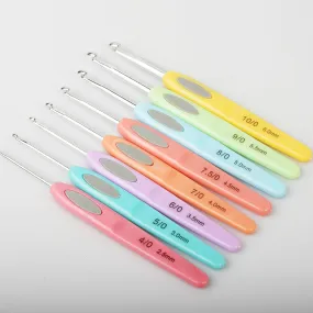 Length 140mm Crochet Hook Set Soft Plastic Handle Crochet Tools Supplies Сrochet Accessories Gift Set of 8 Sizes 10316650