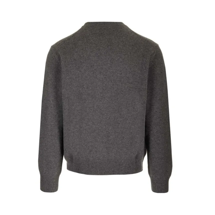 LOEWE  |Crew Neck Pullovers Monogram Wool Long Sleeves Plain Logo