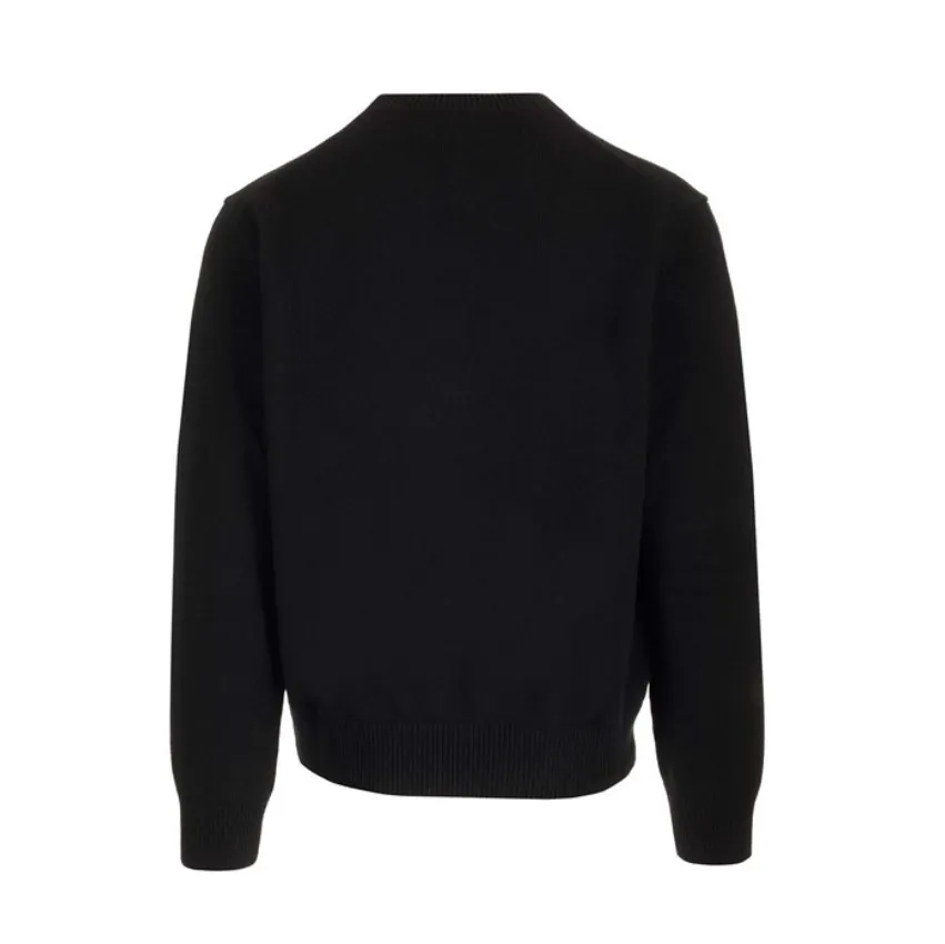 LOEWE  |Crew Neck Pullovers Monogram Wool Long Sleeves Plain Logo