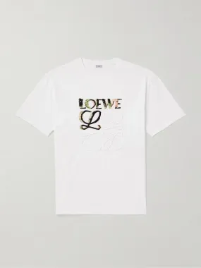 LOEWE  |Crew Neck Pullovers Unisex Street Style Cotton Short Sleeves