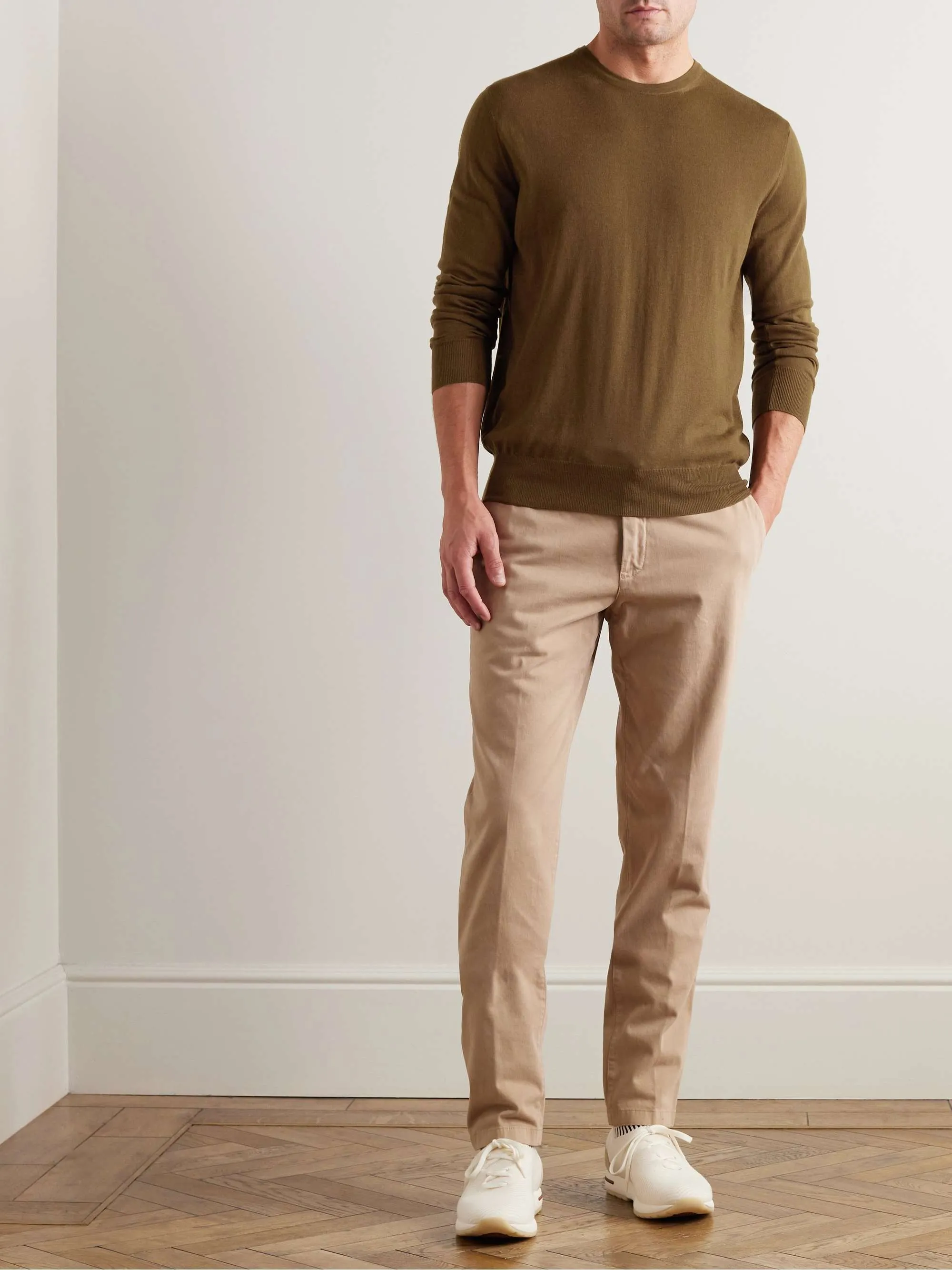 Loro Piana  |Pullovers Cashmere Street Style Boat Neck Long Sleeves Plain