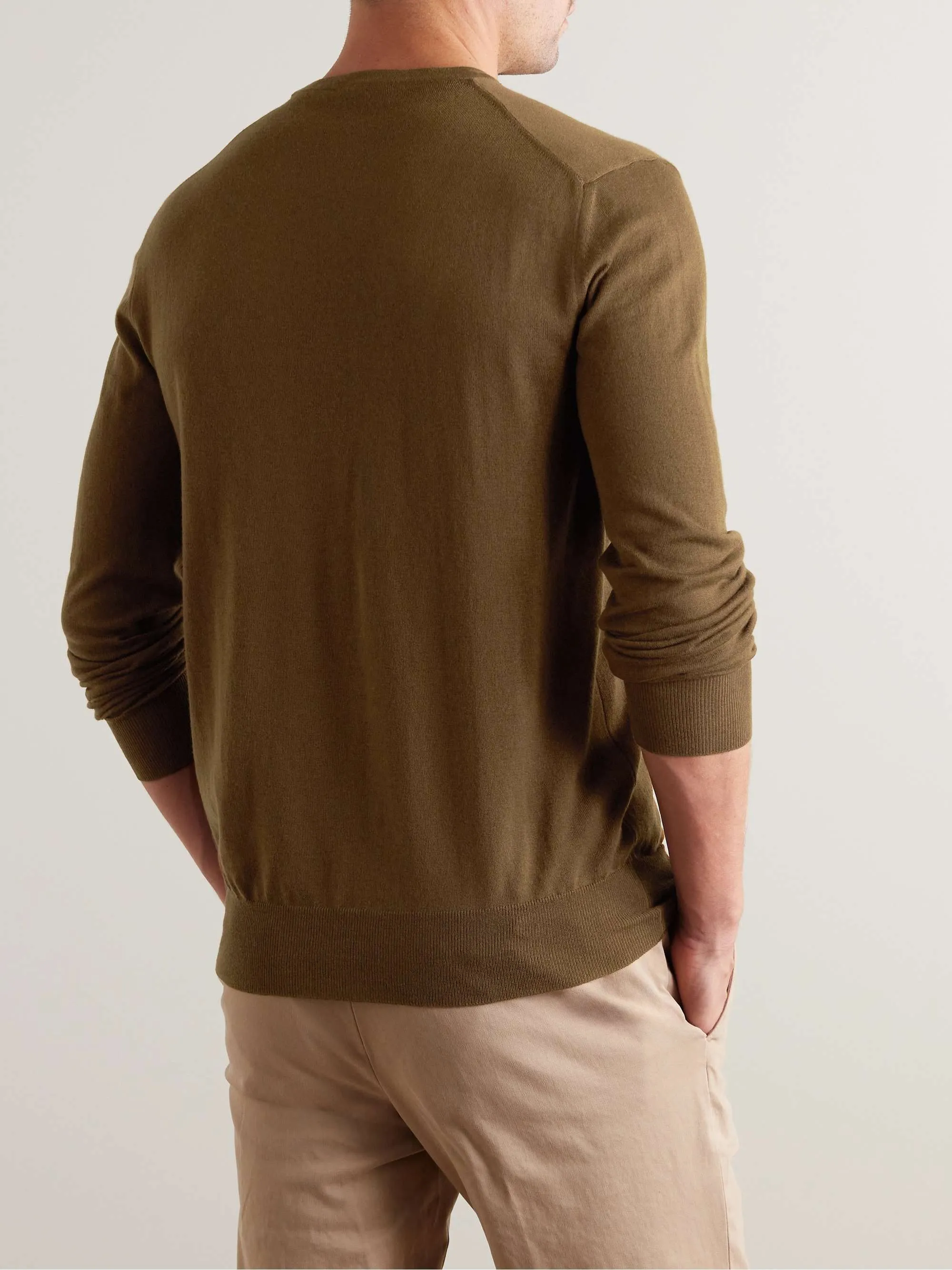 Loro Piana  |Pullovers Cashmere Street Style Boat Neck Long Sleeves Plain