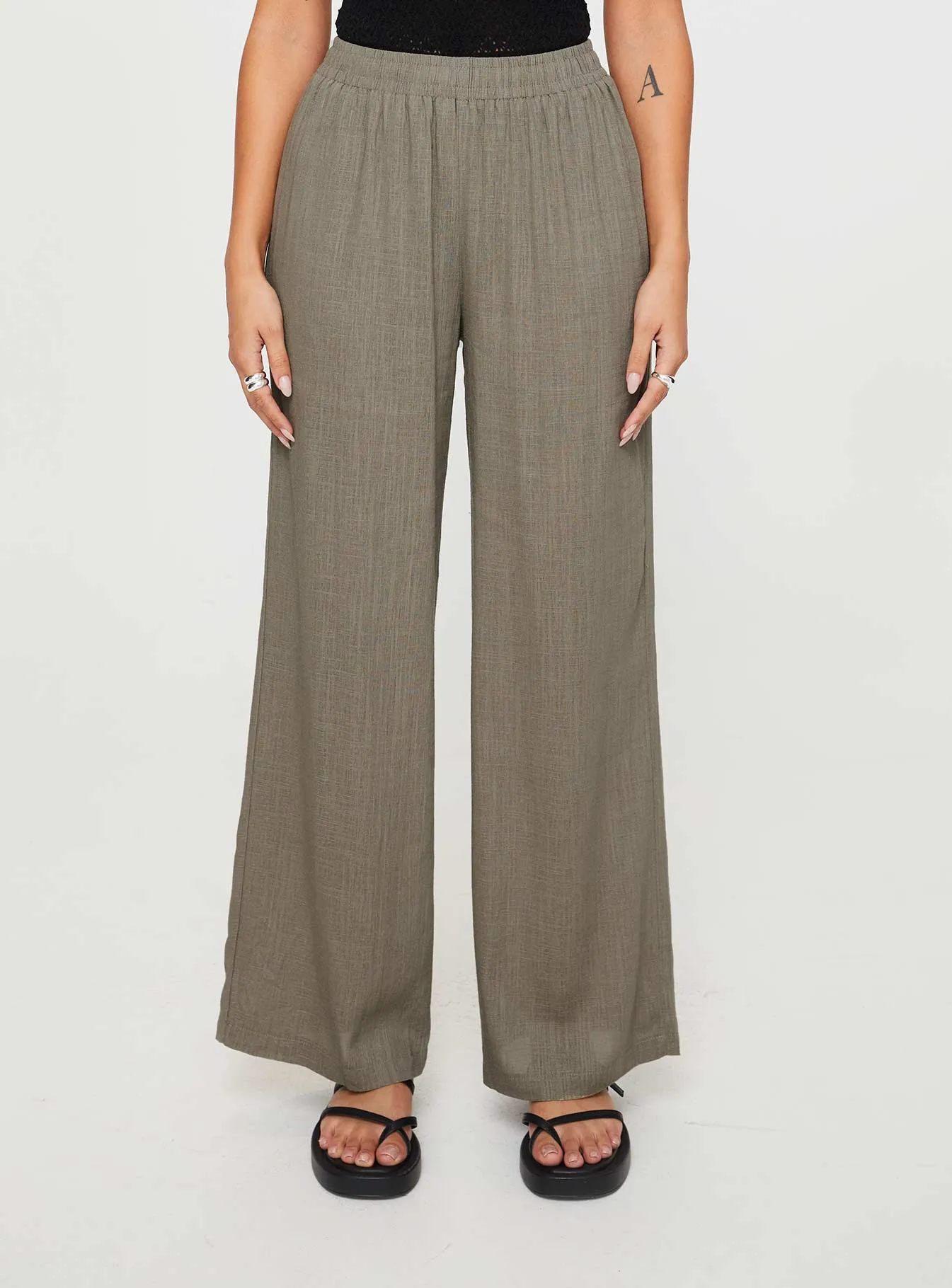 Louis Linen Blend Pants Sage