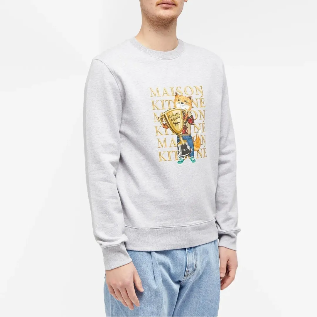 MAISON KITSUNE  |Crew Neck Pullovers Unisex Long Sleeves Plain