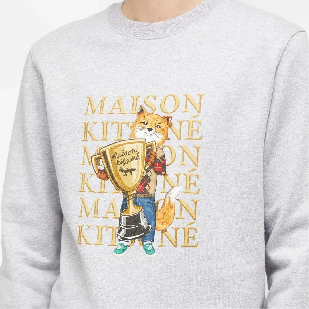 MAISON KITSUNE  |Crew Neck Pullovers Unisex Long Sleeves Plain