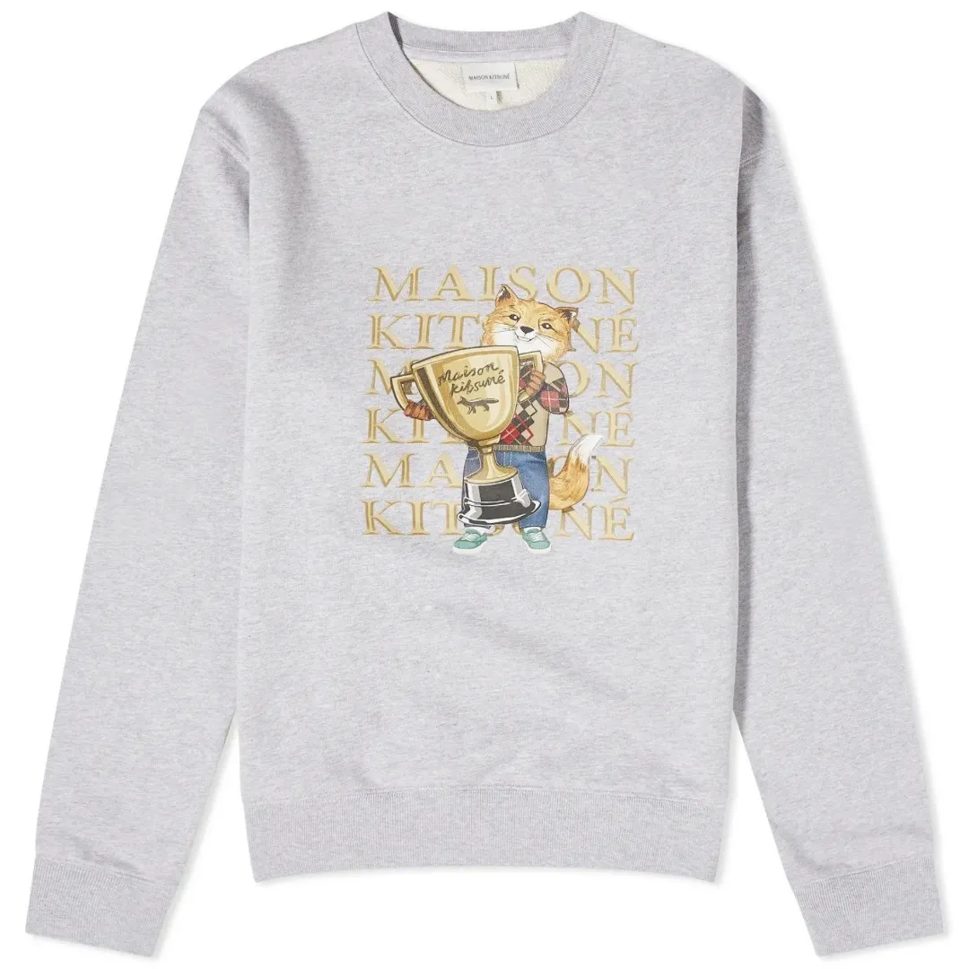 MAISON KITSUNE  |Crew Neck Pullovers Unisex Long Sleeves Plain