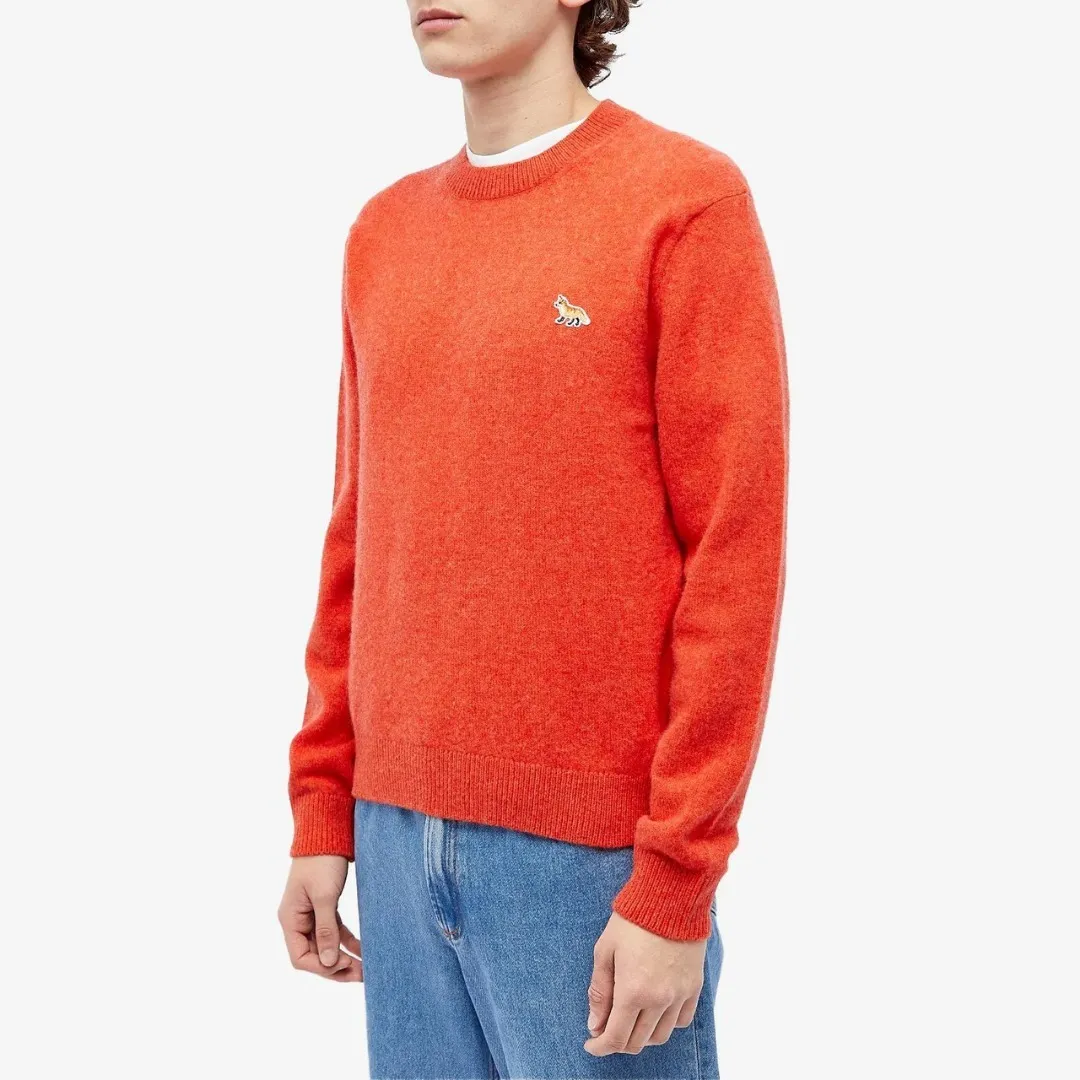 MAISON KITSUNE  |Crew Neck Pullovers Unisex Wool Long Sleeves Plain