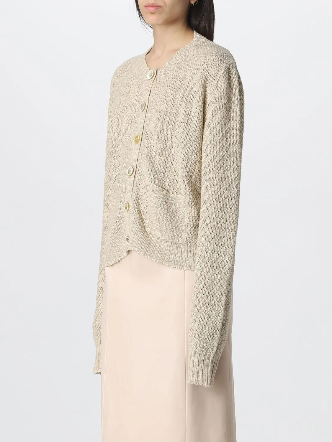 Maison Margiela  |Linen Long Sleeves Cardigans