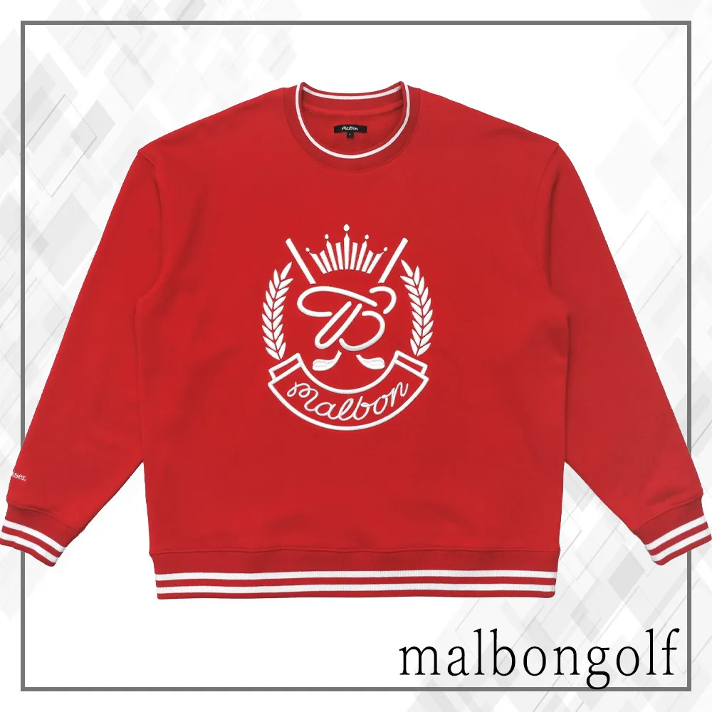 Malbon Golf  |Crew Neck Pullovers Street Style Long Sleeves Plain Cotton