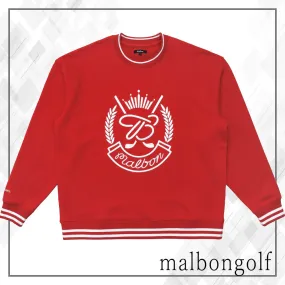 Malbon Golf  |Crew Neck Pullovers Street Style Long Sleeves Plain Cotton