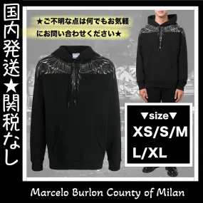 Marcelo Burlon  |Pullovers Unisex Street Style Long Sleeves Cotton Oversized