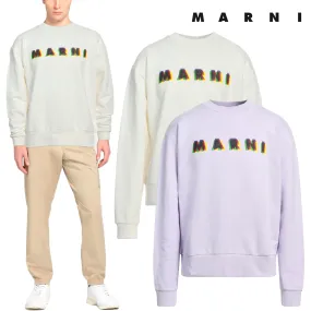 MARNI  |Crew Neck Pullovers Unisex Street Style Long Sleeves Cotton