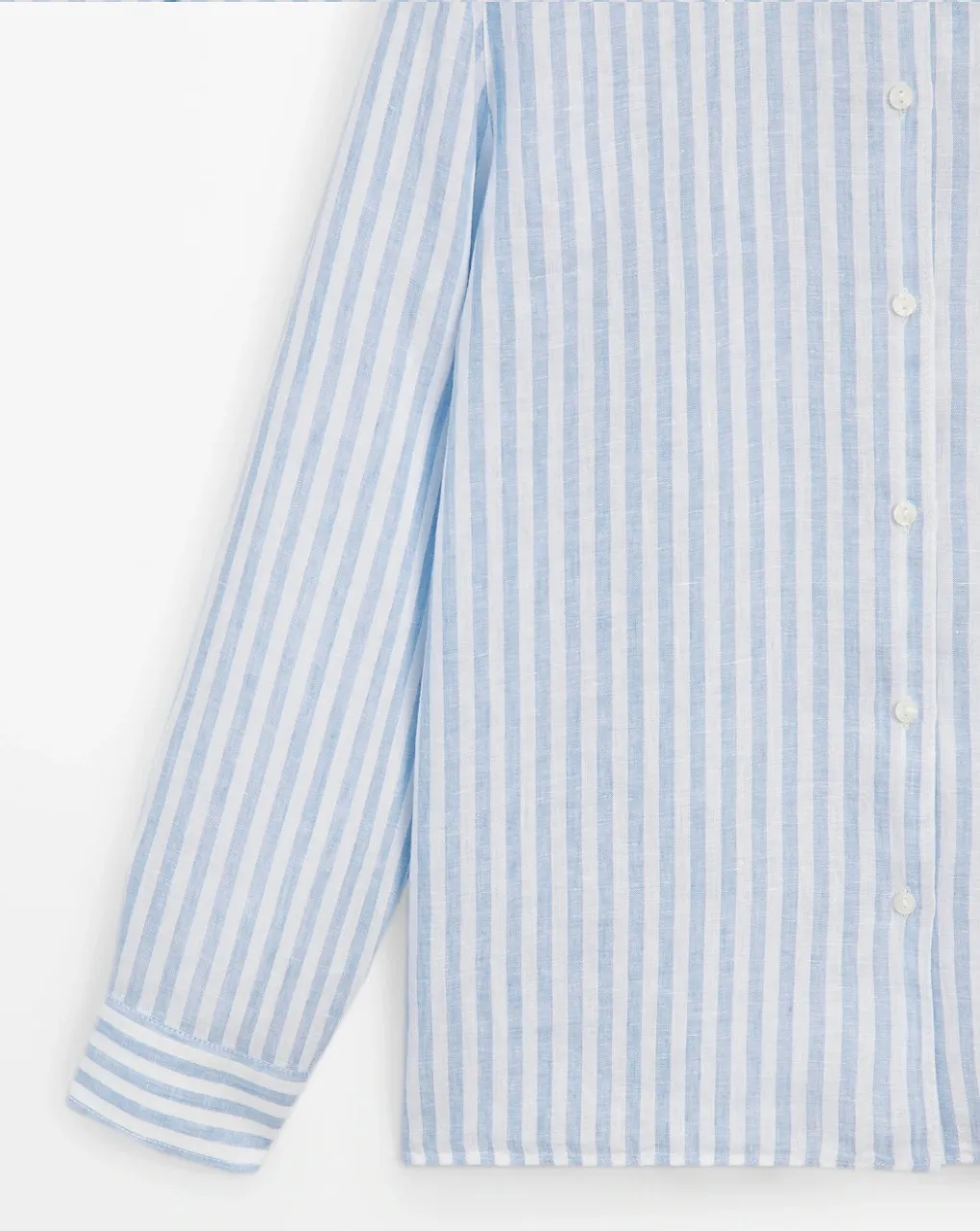 Massimo Dutti  |Stripes Casual Style Linen Long Sleeves Elegant Style