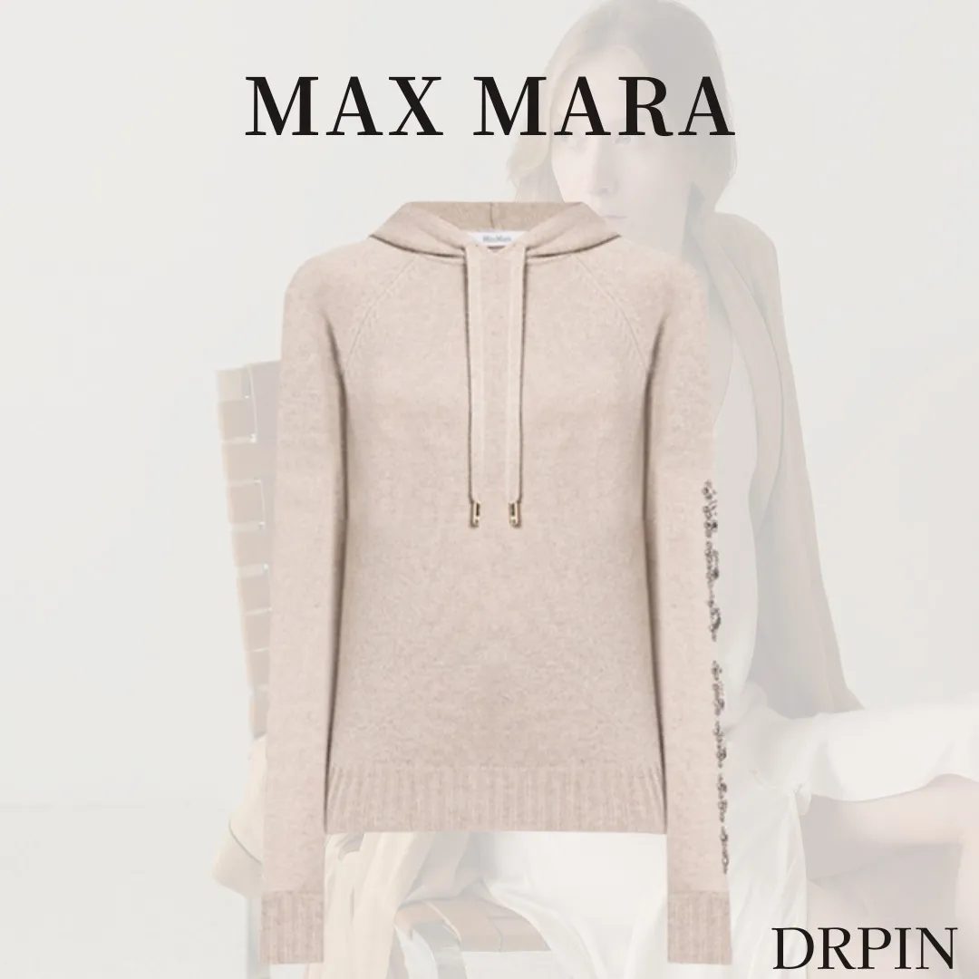 MaxMara  |Casual Style Wool Street Style Long Sleeves Plain