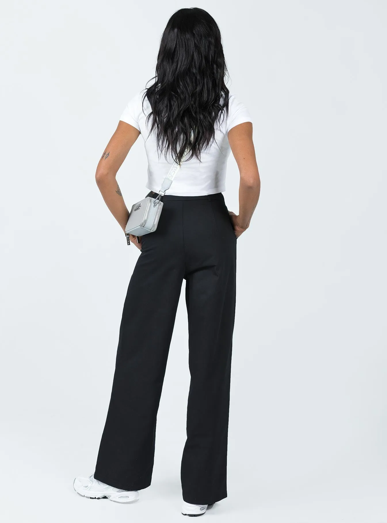 Mertyl Asymmetric Pants Black