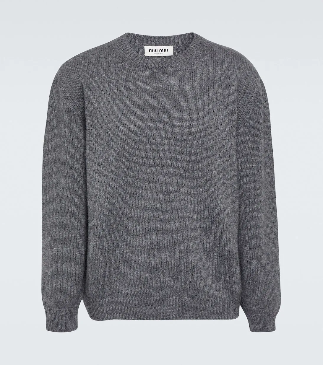 MiuMiu  |Crew Neck Pullovers Cashmere Street Style Long Sleeves Plain