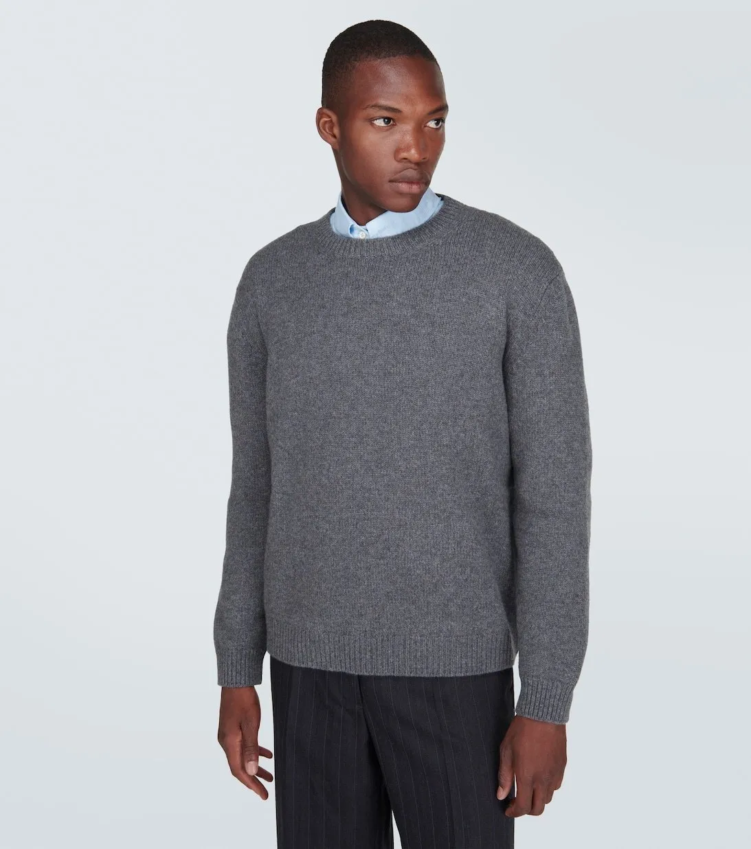 MiuMiu  |Crew Neck Pullovers Cashmere Street Style Long Sleeves Plain