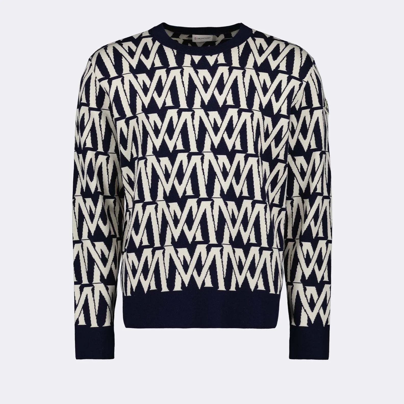 MONCLER  |Crew Neck Pullovers Monogram Street Style Long Sleeves