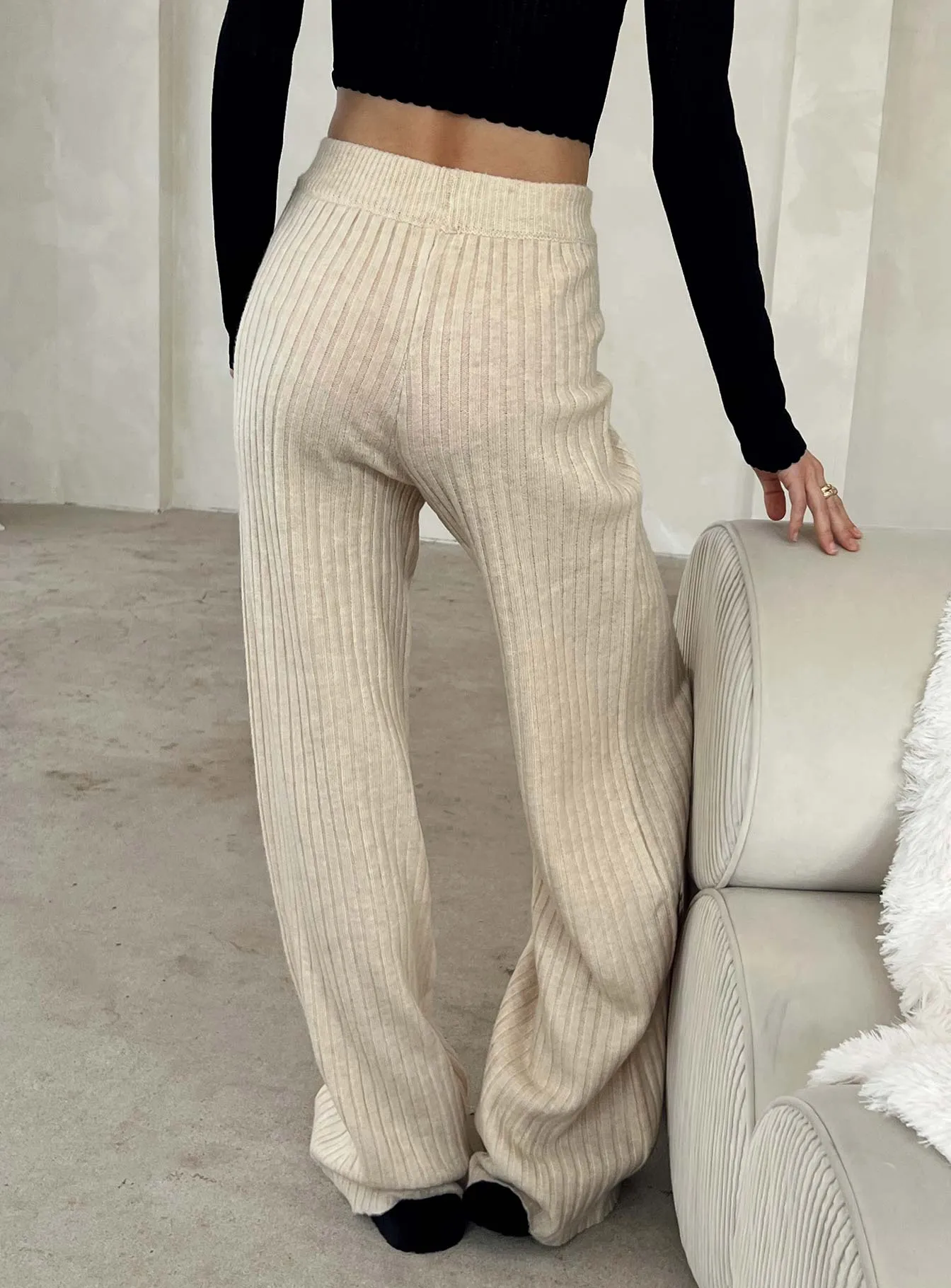 Montana Knit Pants Cream