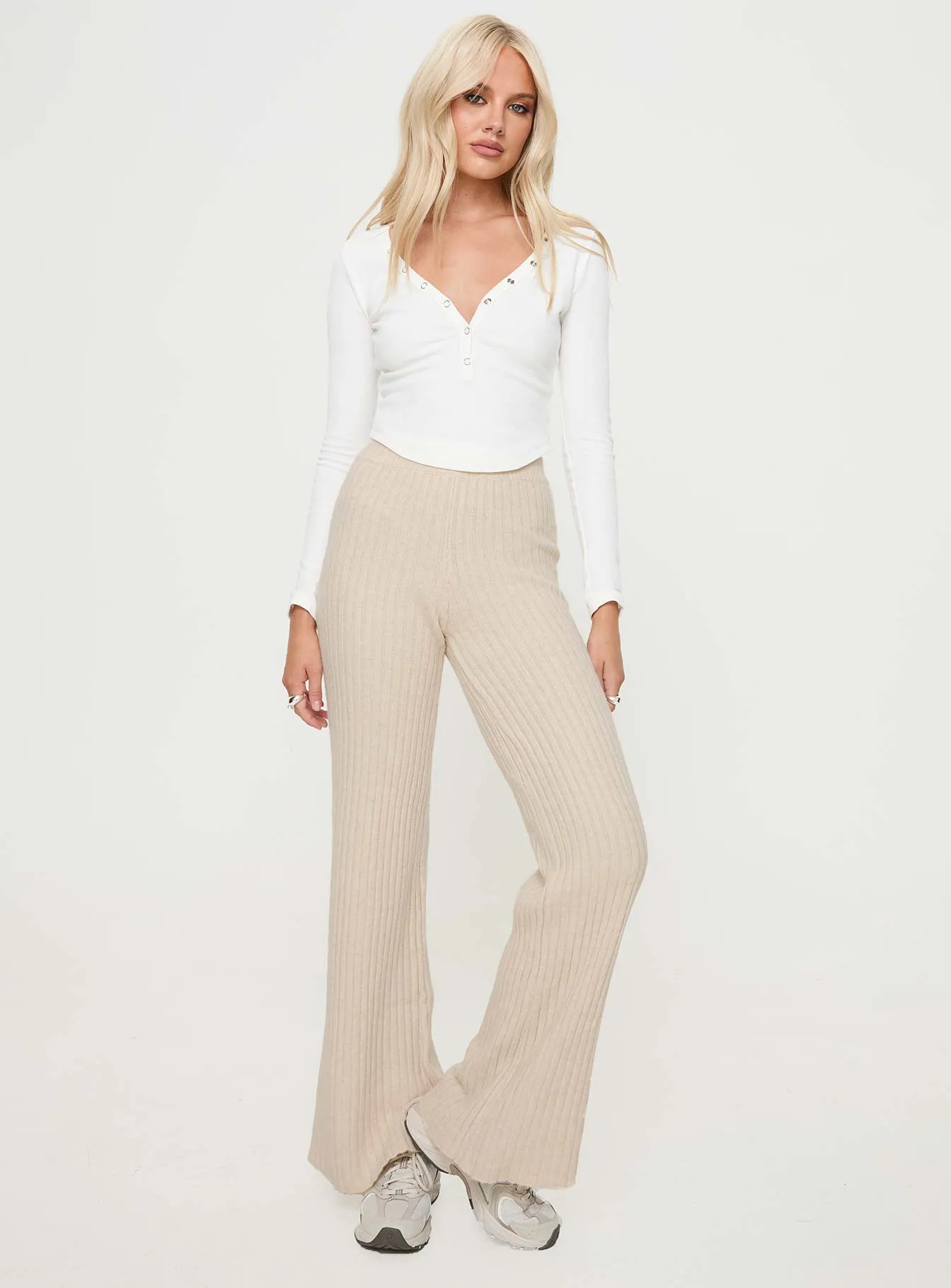 Montana Knit Pants Cream