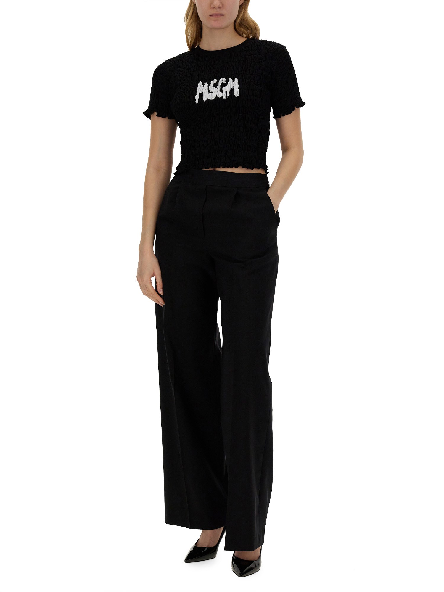 MSGM    WIDE LEG PANTS