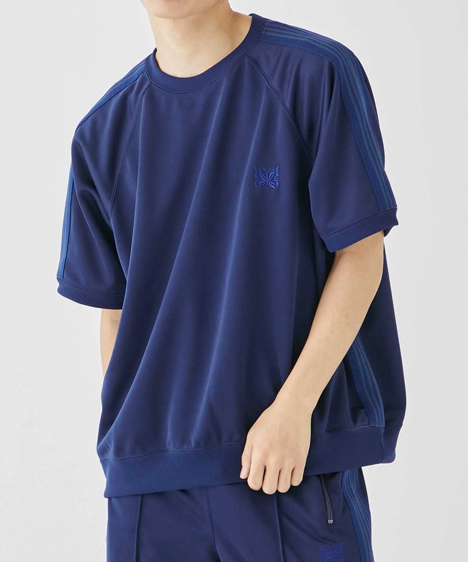 Needles  |Crew Neck Pullovers Unisex Street Style Plain Short Sleeves