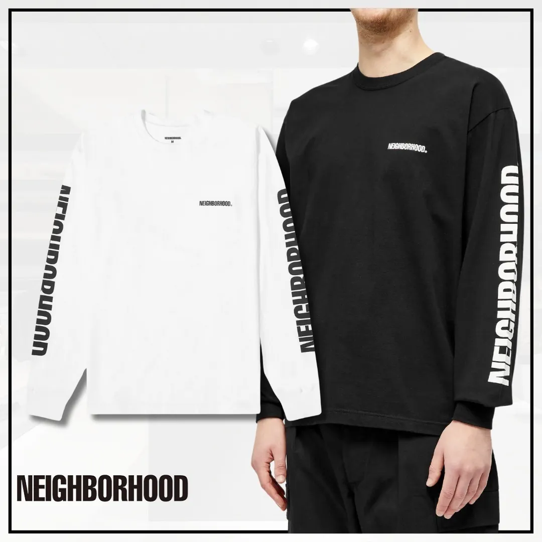 NEIGHBORHOOD  |Crew Neck Pullovers Unisex Long Sleeves Plain Cotton