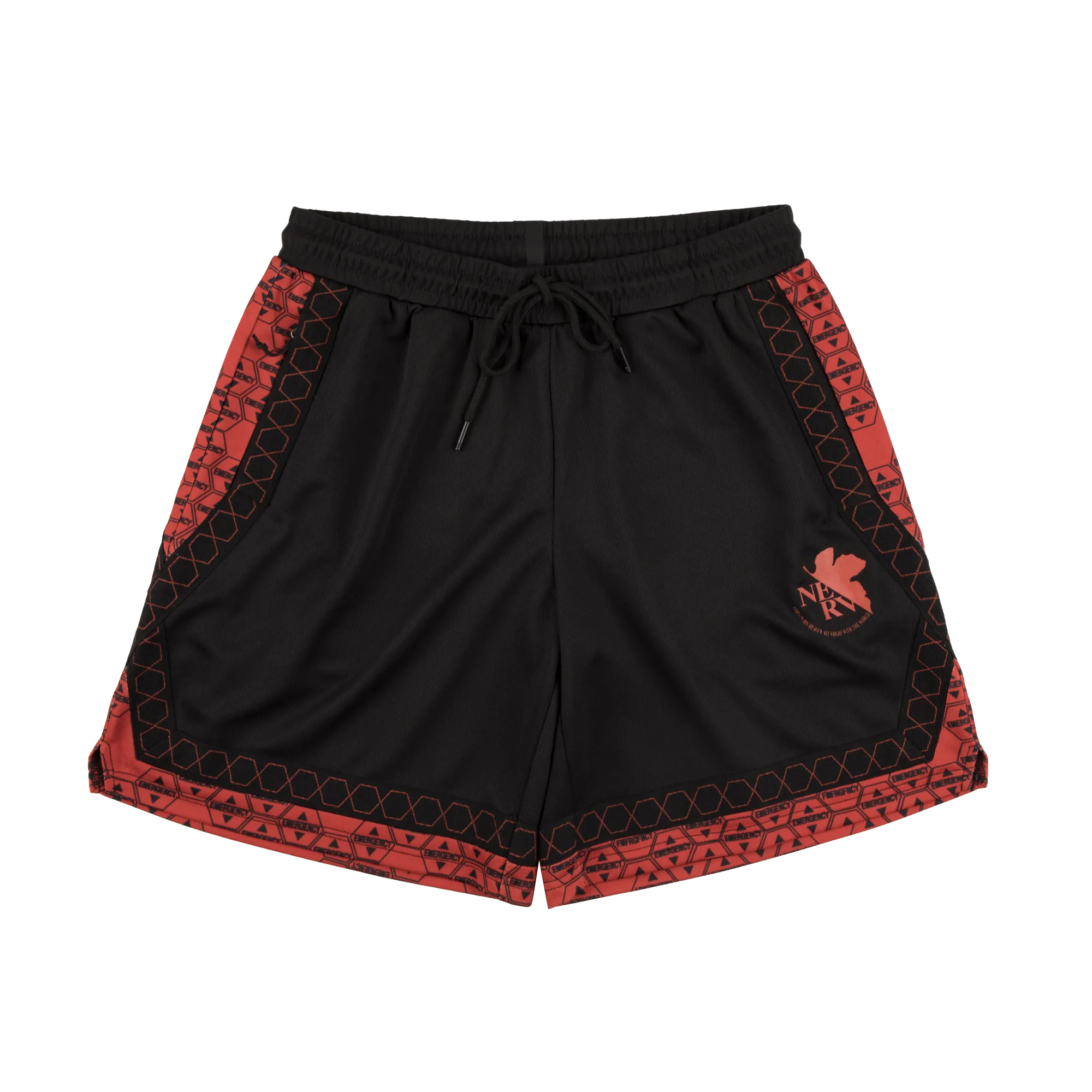 NERV Basketball Black and Red Shorts