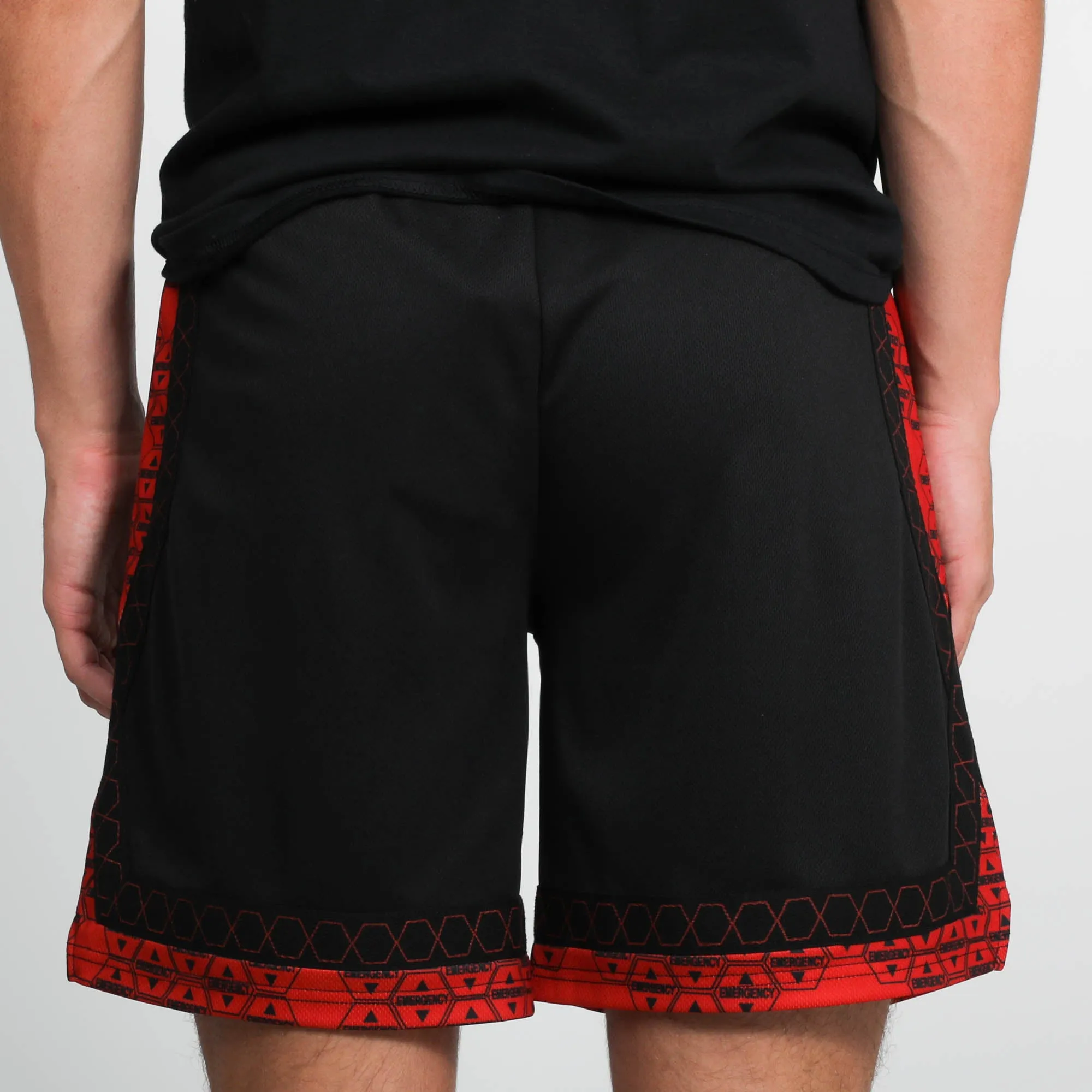 NERV Basketball Black and Red Shorts