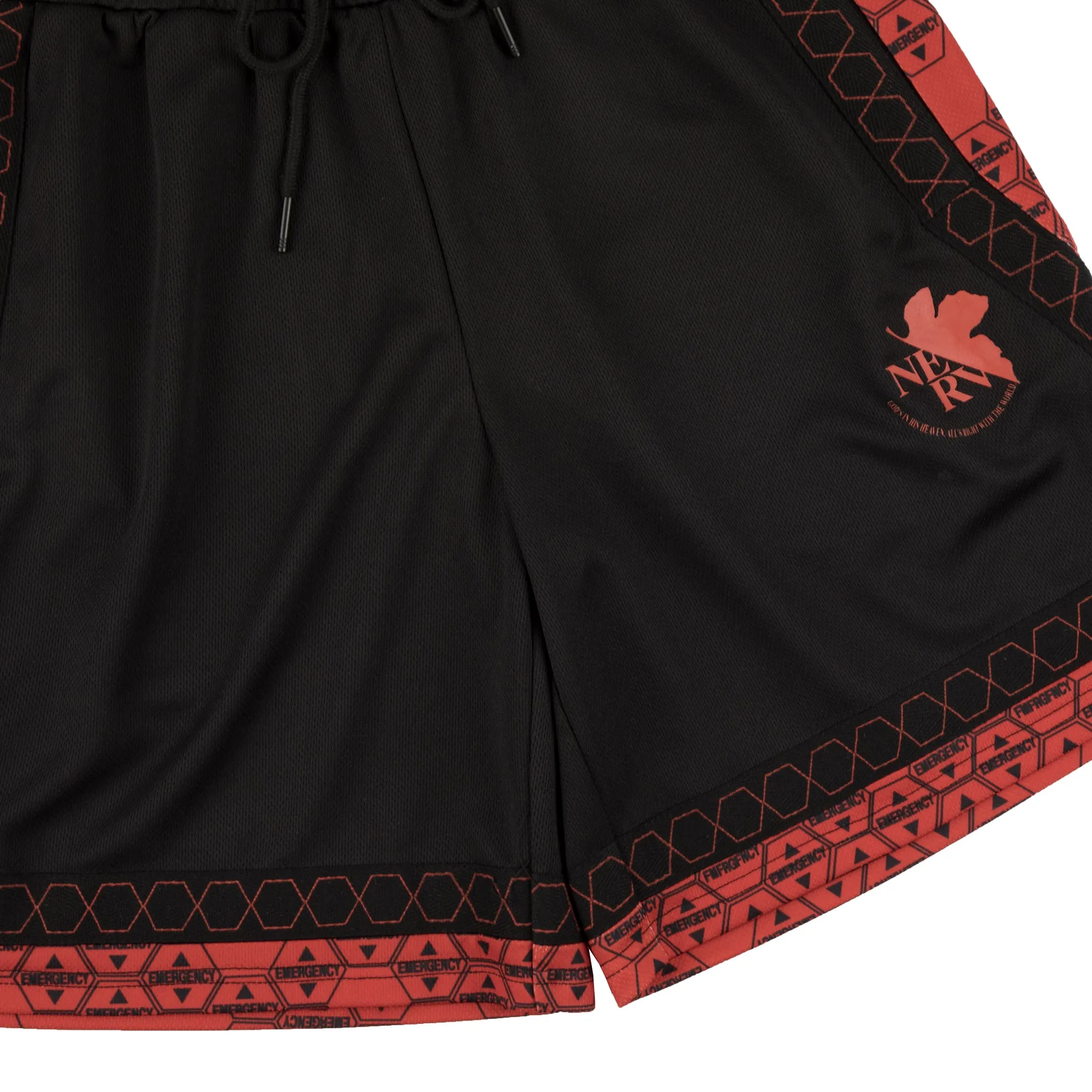 NERV Basketball Black and Red Shorts