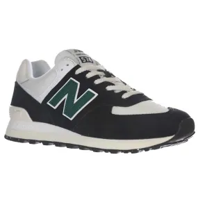 New Balance 574 Retro Sneaker Black/ White/ Marsh Green (Men's)