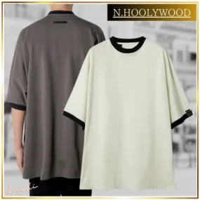 N.HOOLYWOOD  |Crew Neck Pullovers Unisex Street Style Plain Cotton