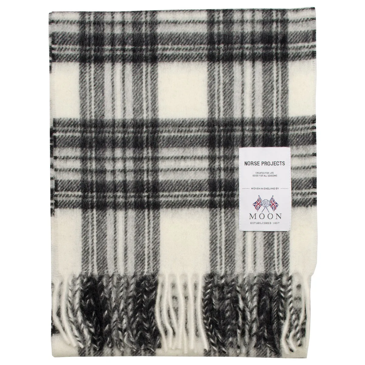 Norse Projects - Moon Checked Lambswool Scarf - Magnet Grey