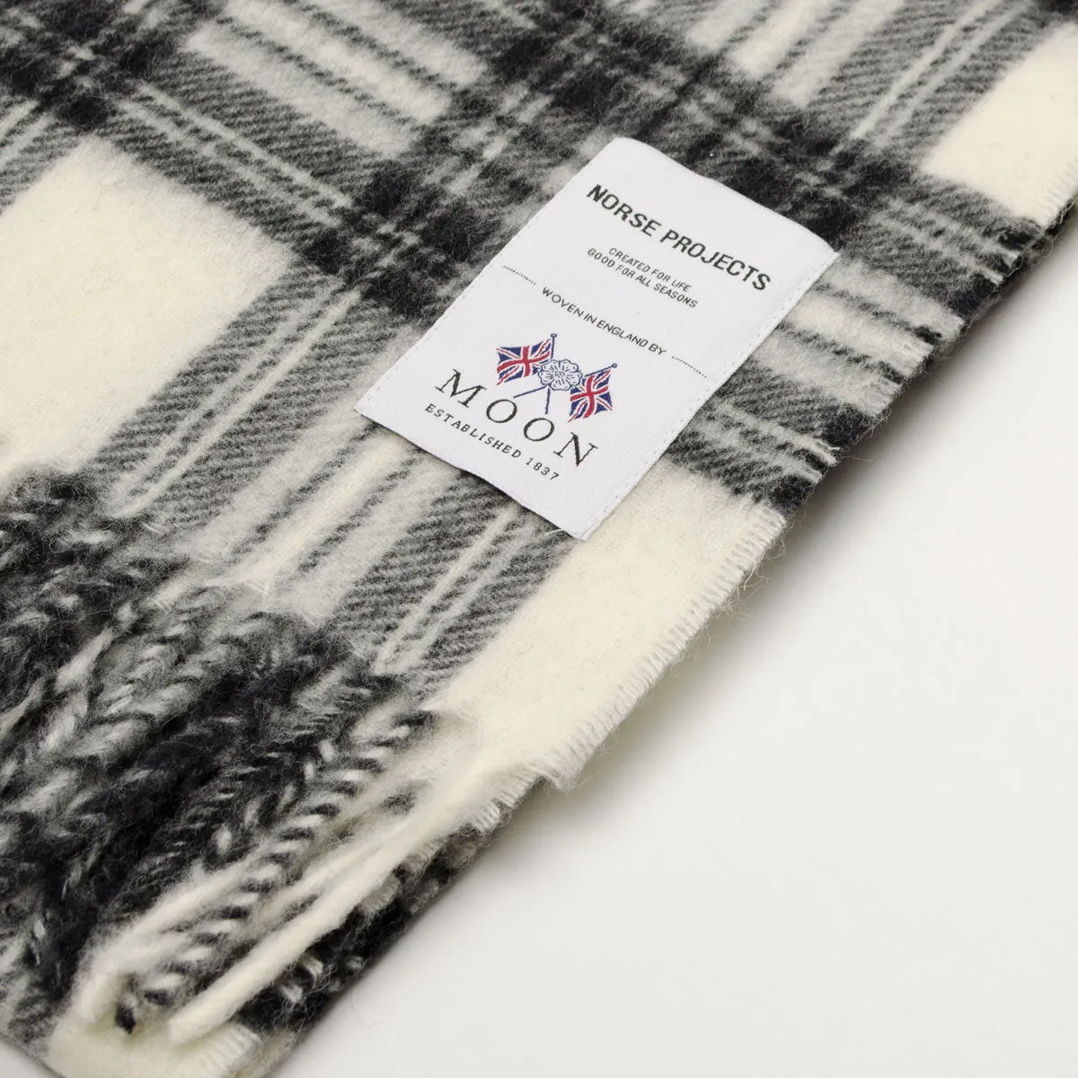 Norse Projects - Moon Checked Lambswool Scarf - Magnet Grey