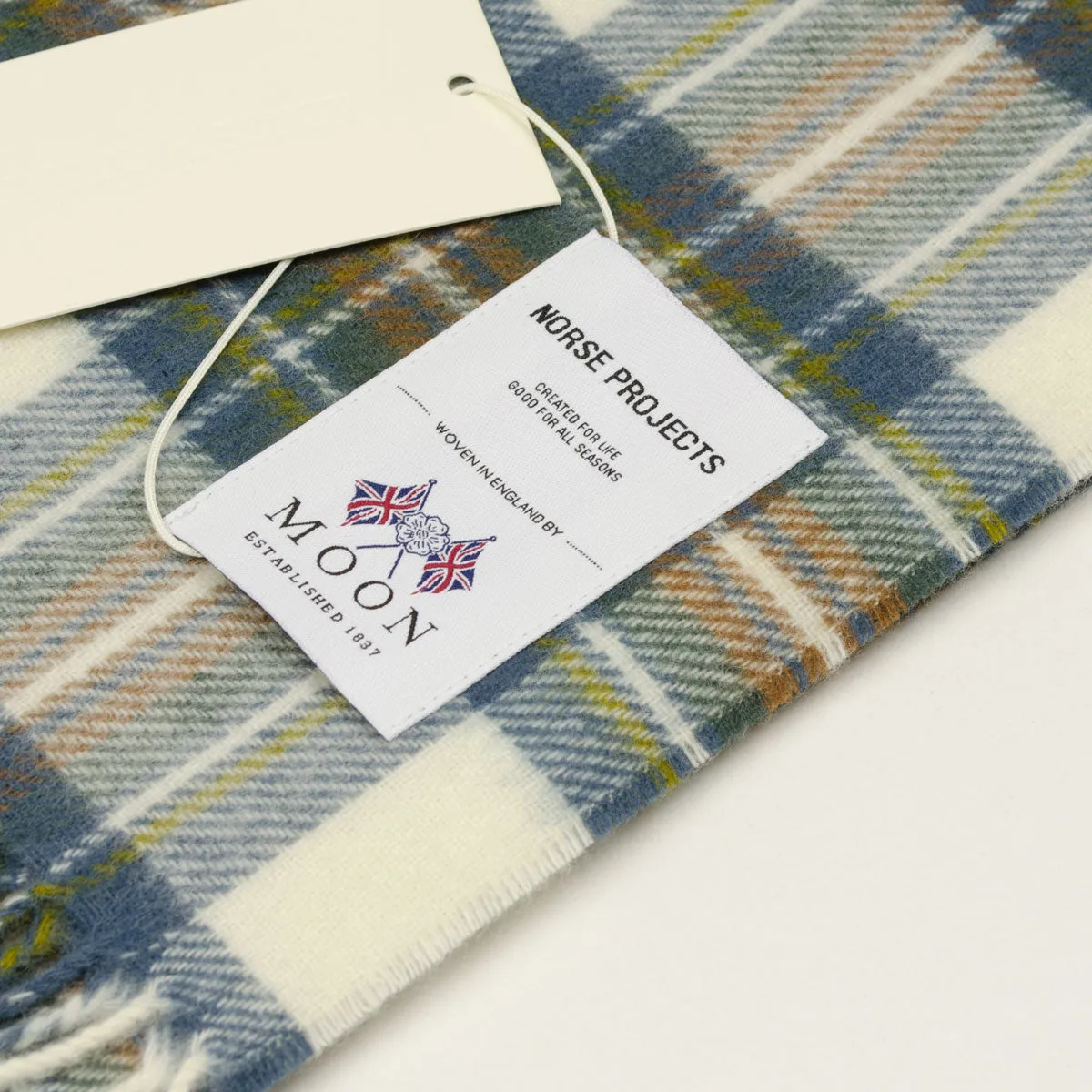 Norse Projects - Moon Checked Lambswool Scarf - Scoria Blue