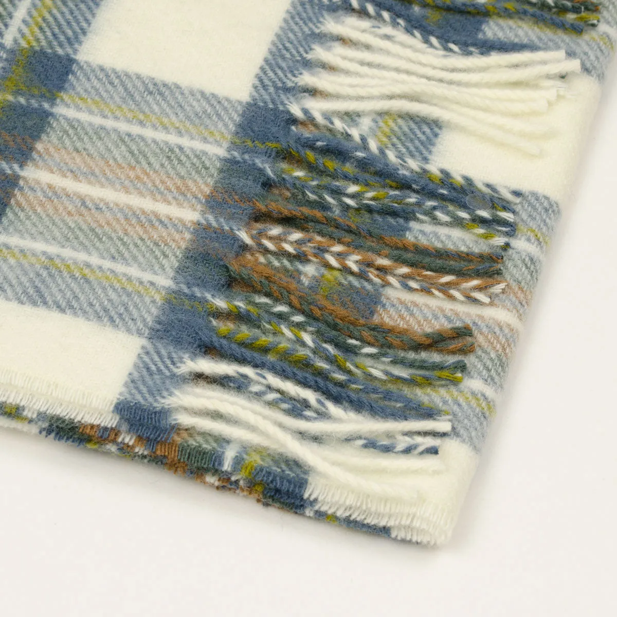 Norse Projects - Moon Checked Lambswool Scarf - Scoria Blue