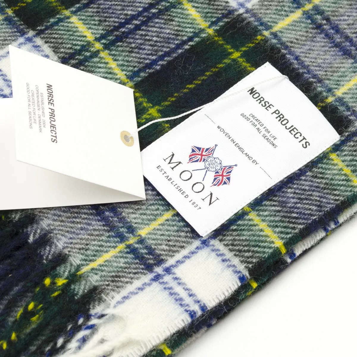 Norse Projects - Moon Checked Lambswool Scarf - Varsity Green