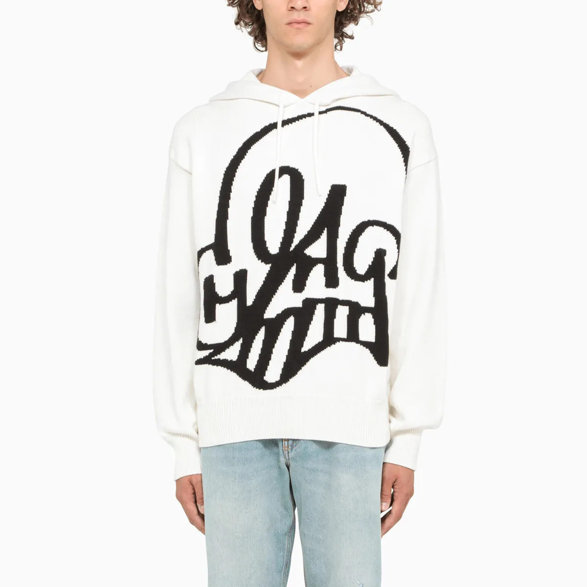 Off-White  |Pullovers Monogram Street Style Long Sleeves Cotton Logo