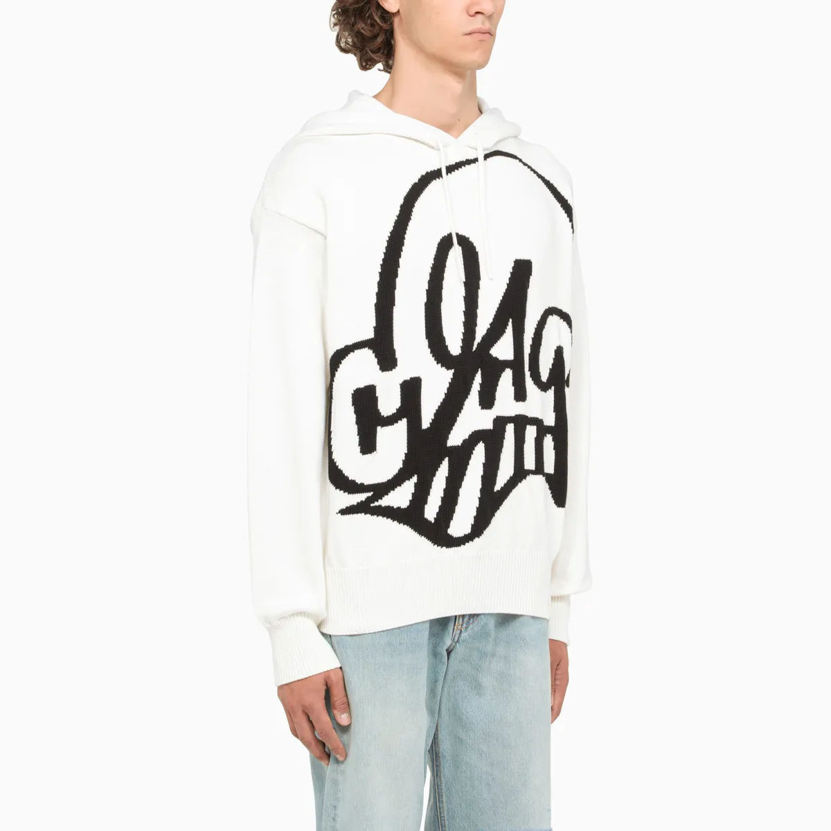 Off-White  |Pullovers Monogram Street Style Long Sleeves Cotton Logo