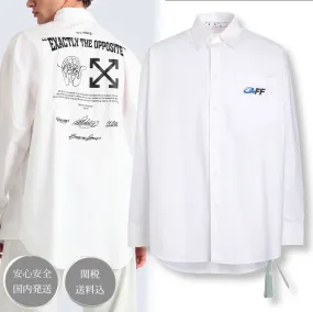 Off-White  |Street Style Long Sleeves Cotton Logo Shirts